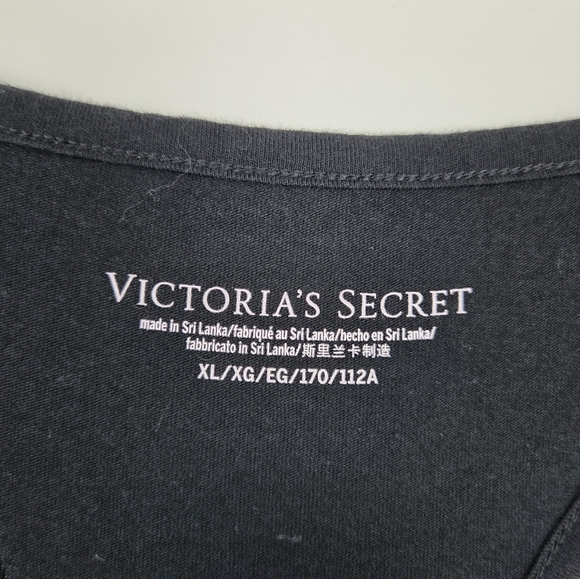 Victoria's Secret Black Racer-Back Cotton Tank Dress XL Style 333239-QC5 - Picture 4 of 8